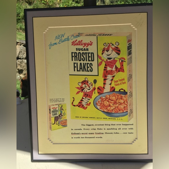 Vintage Agency, "Leo Burnett 1952 Kelloggs Cereal: "Frosted Flakes" Ad Marketing - Picture 9 of 12